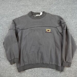 Vintage Bugle Boy Sweatshirt Mens XL Gray Fleece Crewneck Pullover Logo 90s